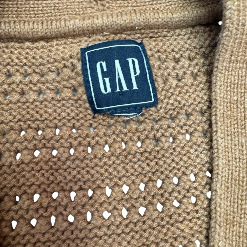 GAP 100% Cotton Cozy Brown Knit Sweater Size M - Picture 8 of 10